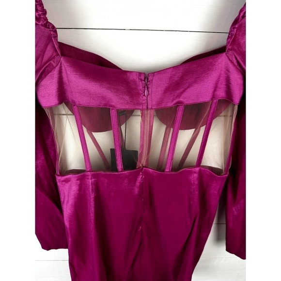NWT NBD Talulla Mini Dress in Fuchsia sz M (minor flaw) - Picture 9 of 11
